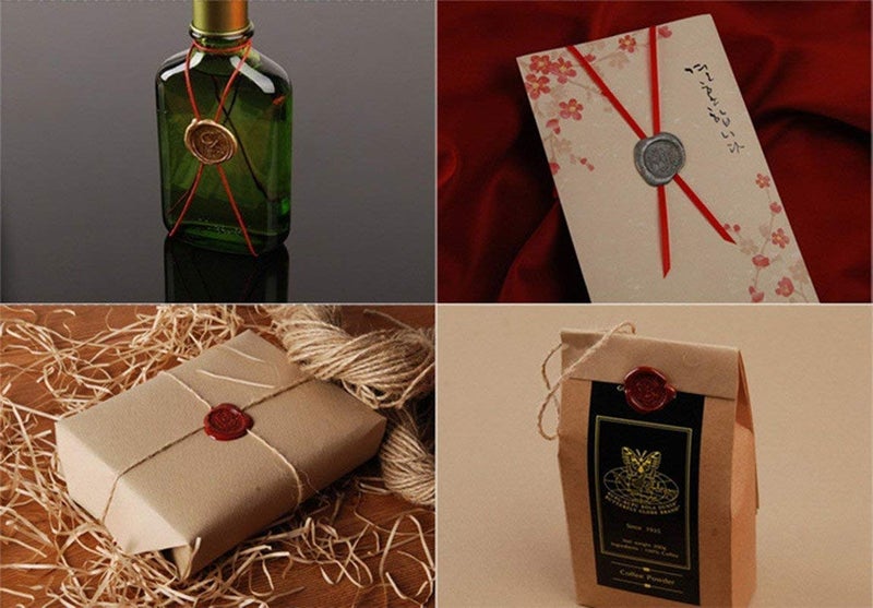 MNYR Vintage Save The Date Monogram Wax Seal Sealing Stamp Kit with Rosewood Handle Impressive Gift Idea Love Letter Gift Package Envelopes Wedding Invitations Parcels Cards Letters Sealing Stamp - Image 2